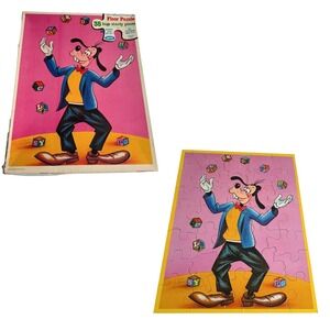 Jaymar Walt Disney Character Juggler Goofy 35 Pcs Floor Puzzle Complete
